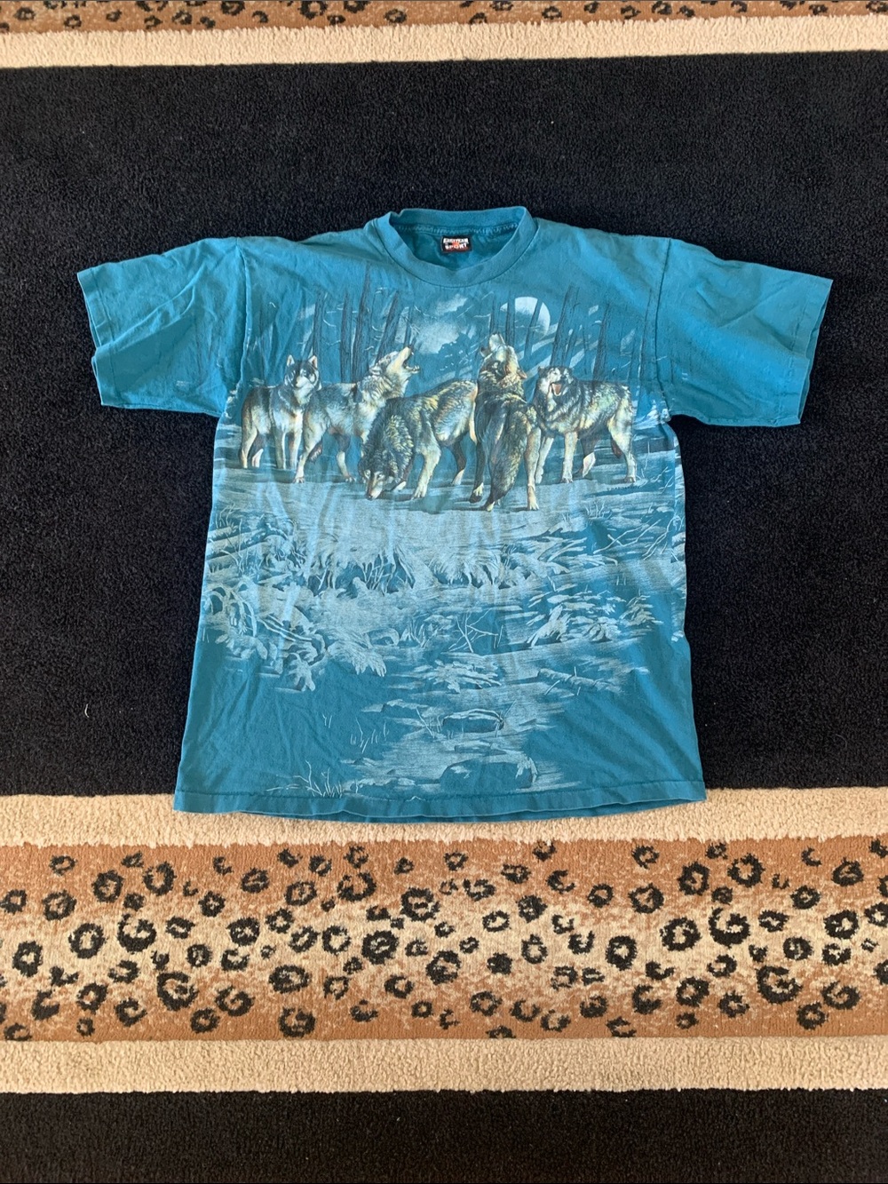 Vintage Wolf Pack T-Shirt with Front and Back Graphic